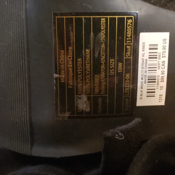 Strappy Heeled Knee Boot (WW) 10 Torrid Black - Picture 10 of 10